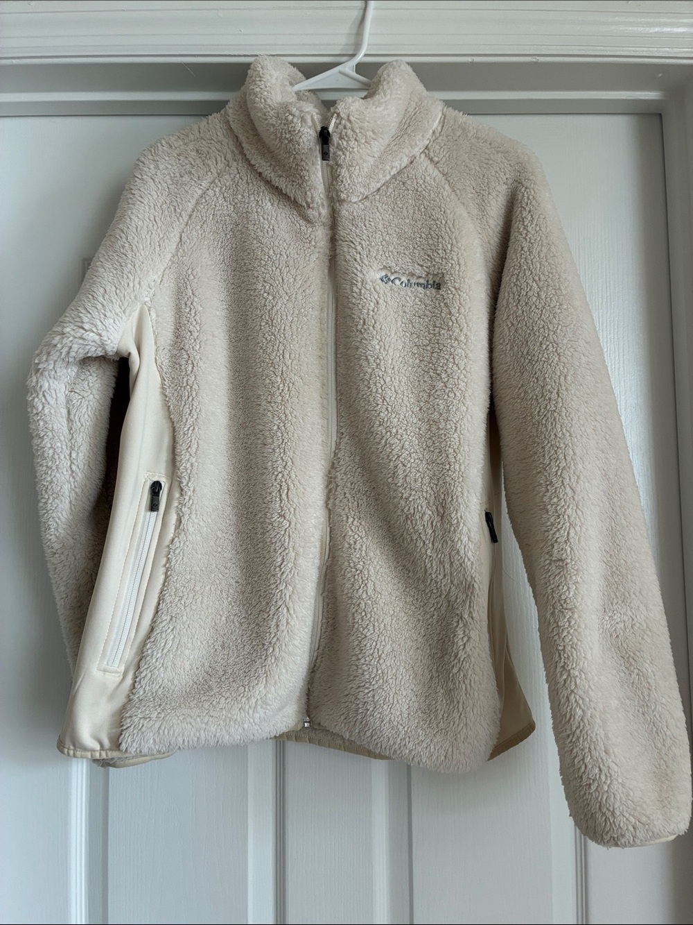 Columbia Fire Side II Gorpcore Sherpa Full-Zip Jacket Cream Women's XL Hiking - Picture 3 of 7